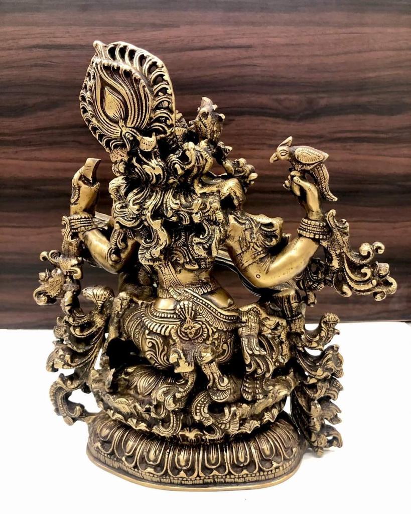 WhatsApp-Image-2024-01-06-at-11.28.32.jpeg Goddess Sarasvathi Brass Idol