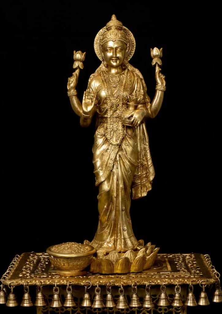 Shri Mahalaxmi Brass Idol