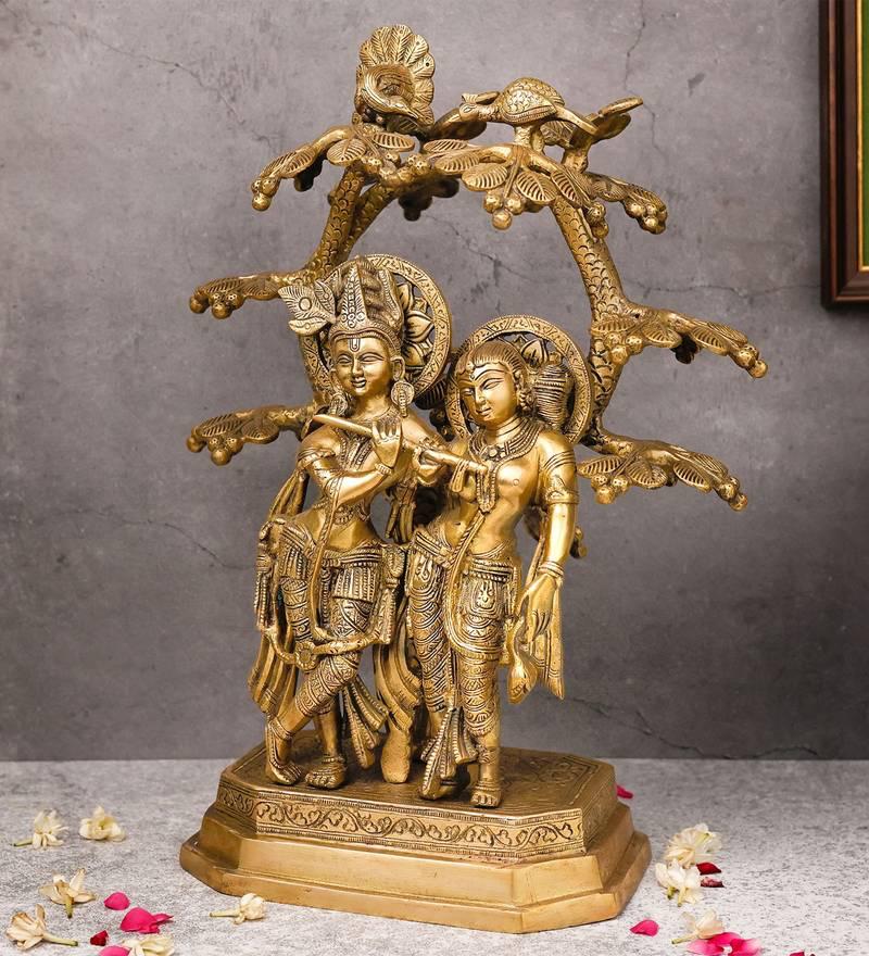 RadheKrishna Brass Idol 14"