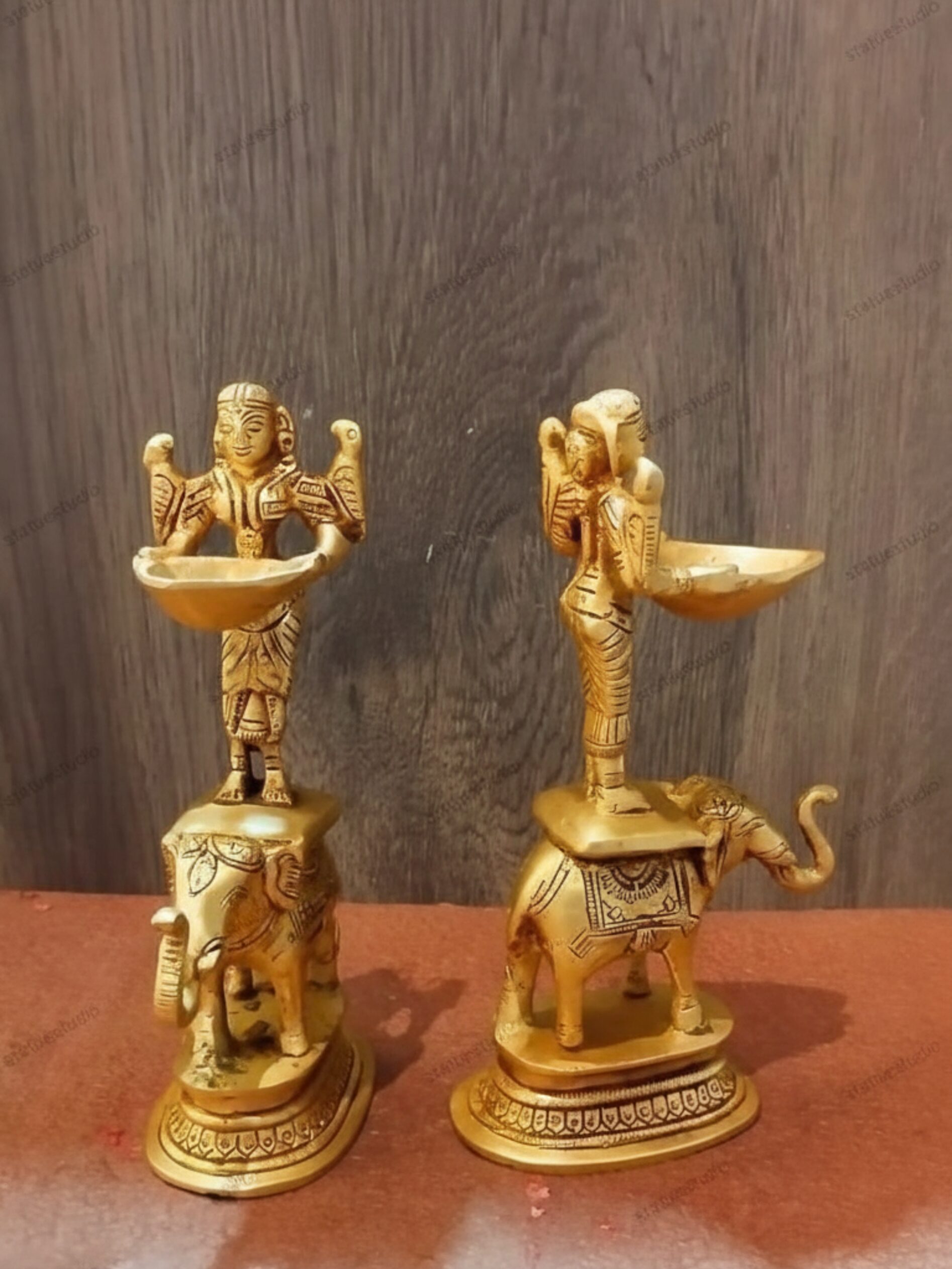 Brass Deep Lakshmi Elephant Diya