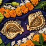 Brass Ganesha Conch Diya Set of 4 (6)