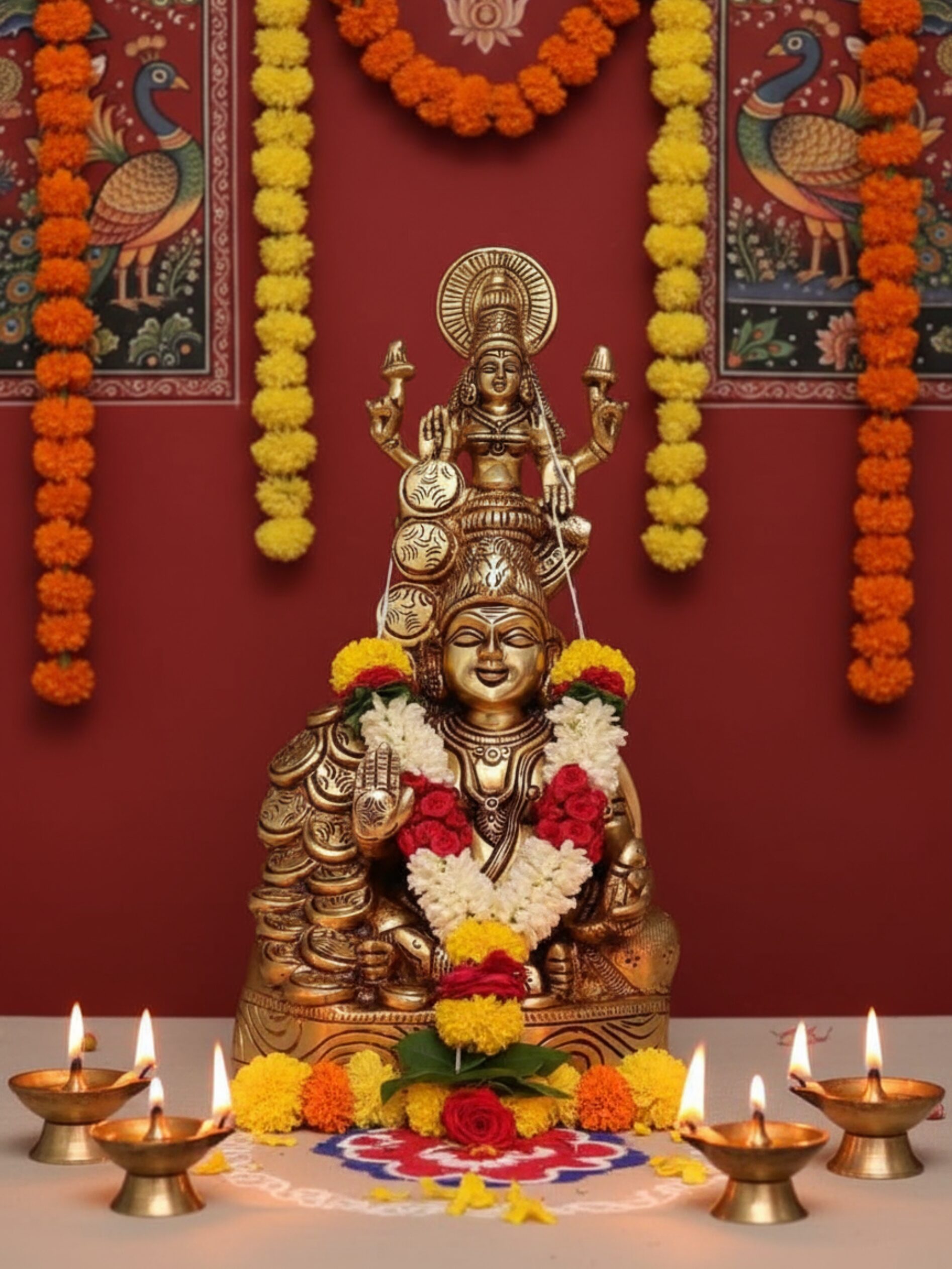 Brass Kubera Lakshmi Idol (2)
