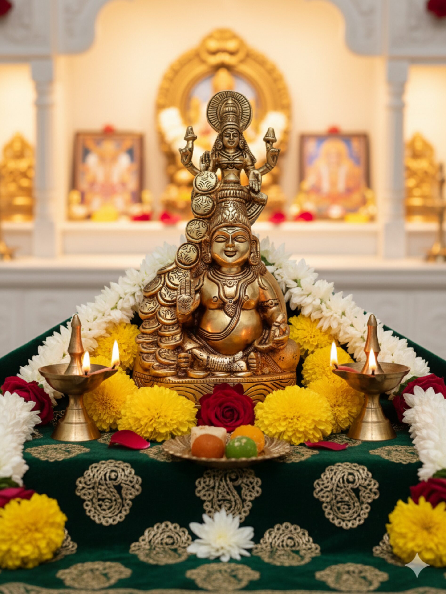 Brass Kubera Lakshmi Idol (3)