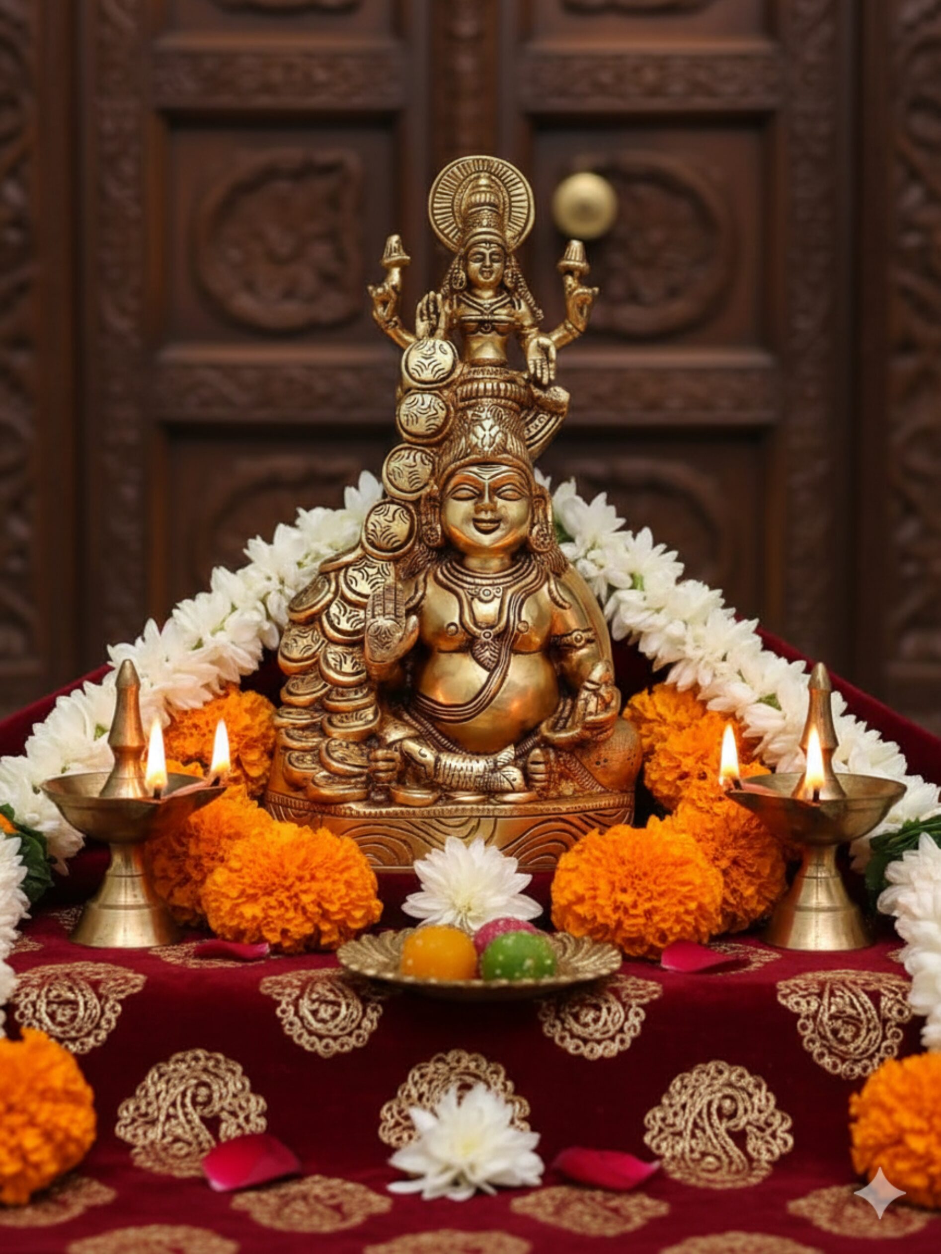 Brass Kubera Lakshmi Idol (4)