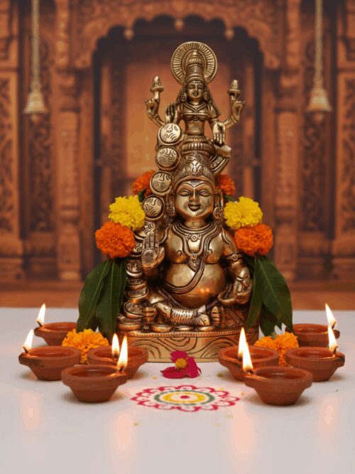 Brass Kubera Lakshmi Idol