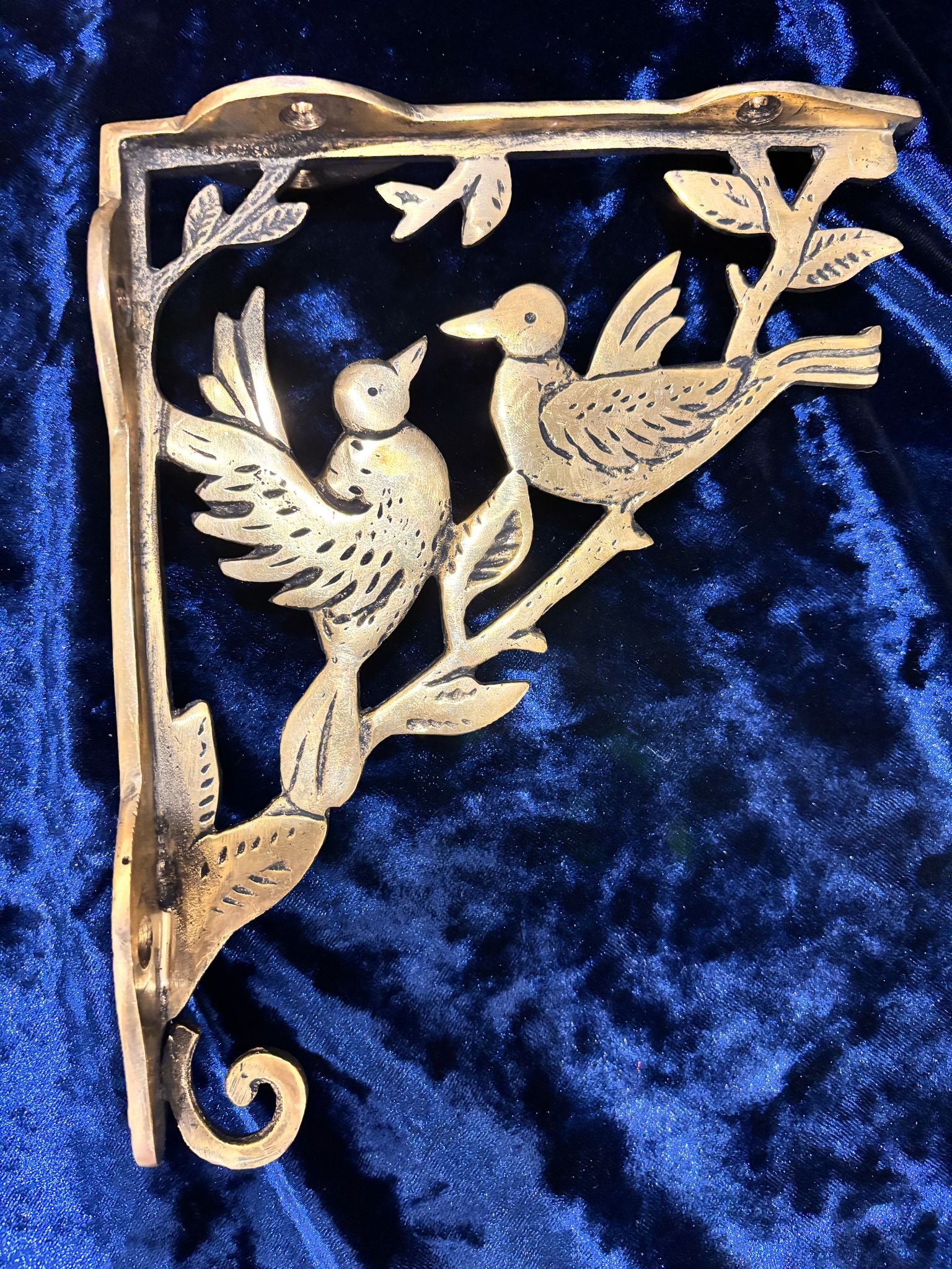 Antique Brass Bird Wall Bracket Set Of 2