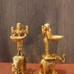 Brass Deep Lakshmi Elephant Diya