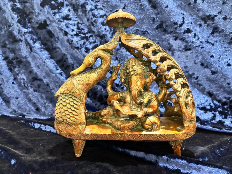 Lord Ganesha in Swan Chariot